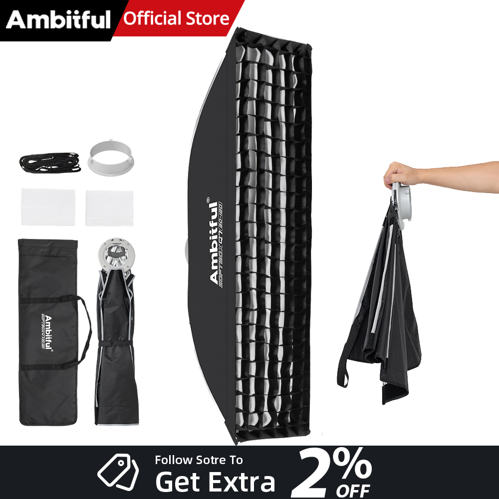 Photography Lighting Grid - AMBITFUL Q7-II 30*120cm Bowens Mount Strip