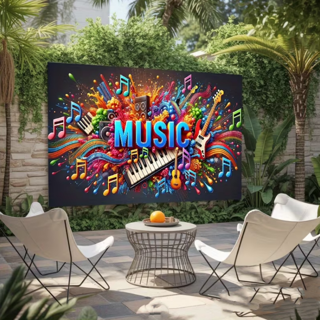 Vibrant Music Theme Glitter Pa - Photography Lighting Background 评论和价格