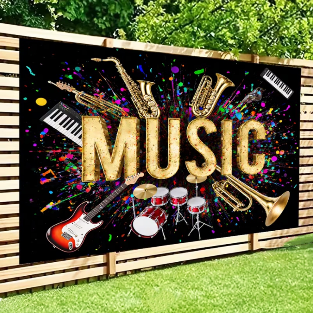 Vibrant Music Theme Glitter Pa - Photography Lighting Background 评论和价格