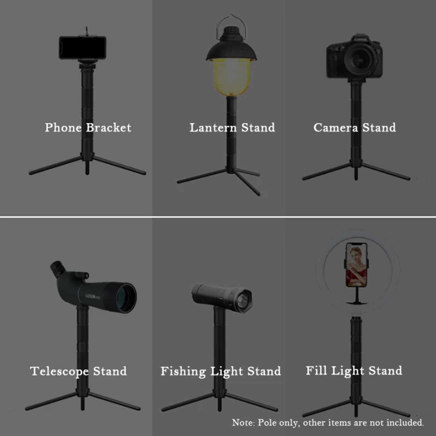 New Aluminum Lantern Stand Cam - Photography Video Lighting Kit With Adjustable Tripod Stand 评论和价格