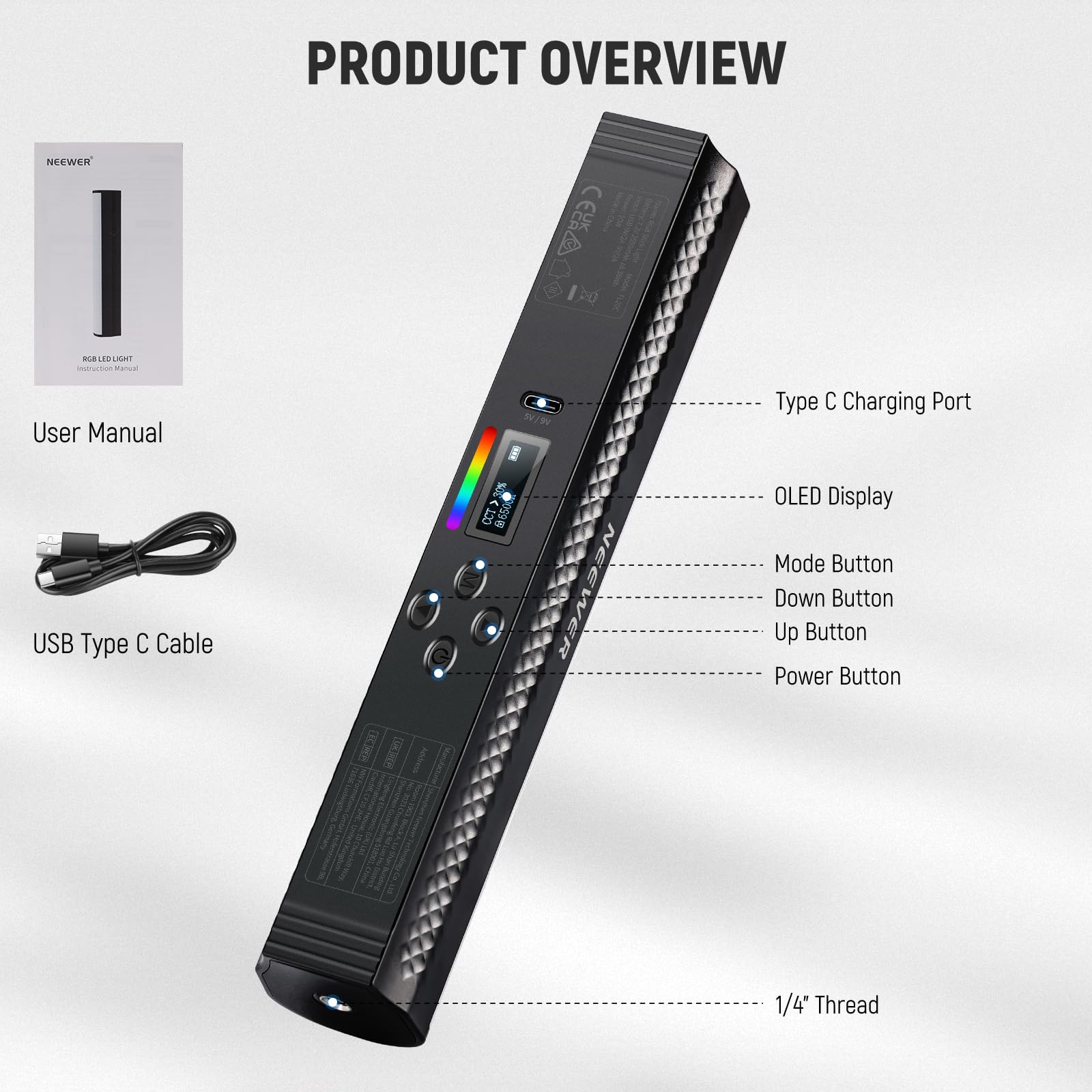 NEEWER RGB Light Wand with APP - Photography Lighting App 评论和价格