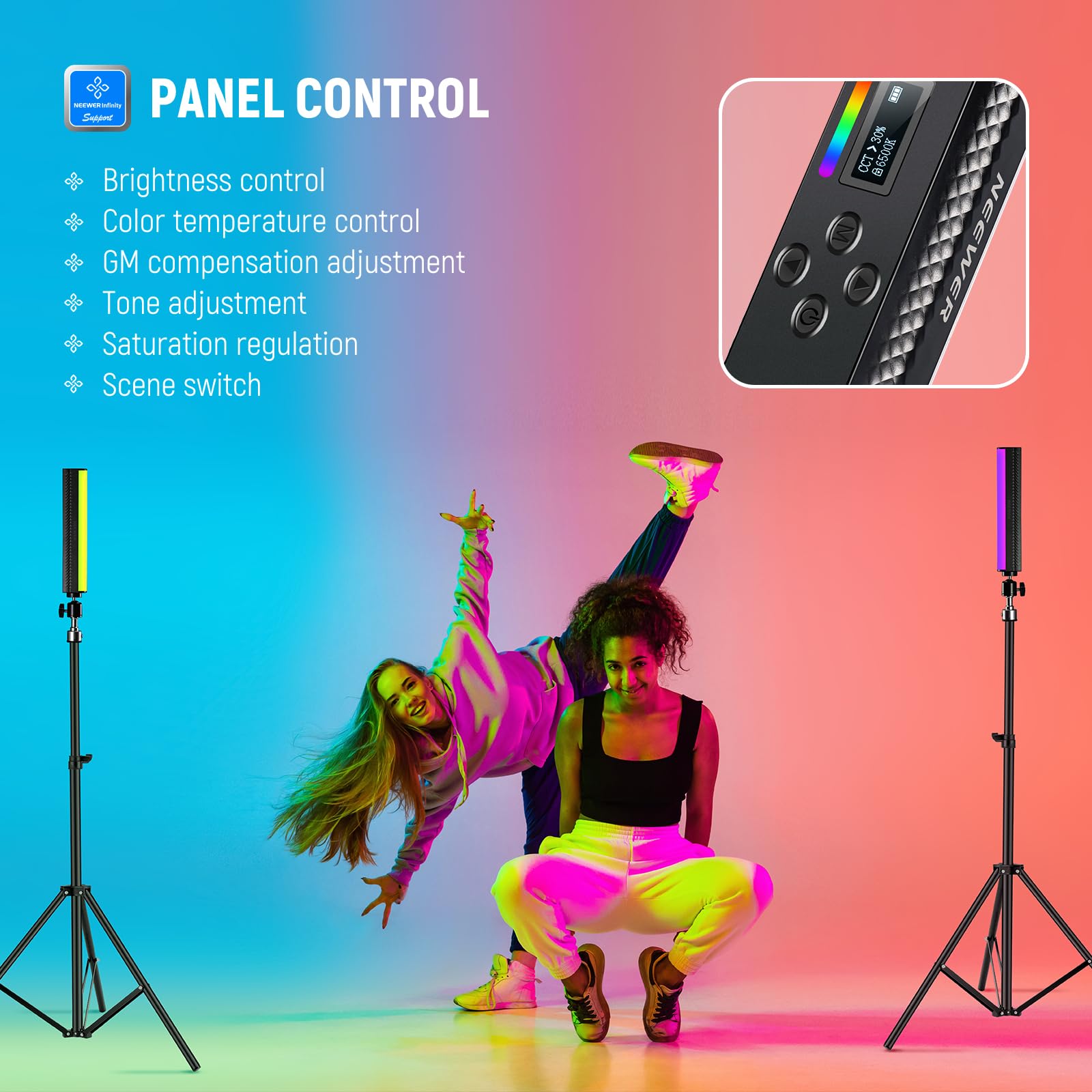 NEEWER RGB Light Wand with APP - Photography Lighting App 评论和价格