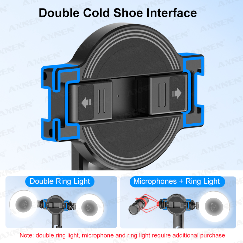 AXNEN C20 Magnetic Selfie Stic - Photography Video Lighting Kit With Adjustable Tripod Stand 评论和价格