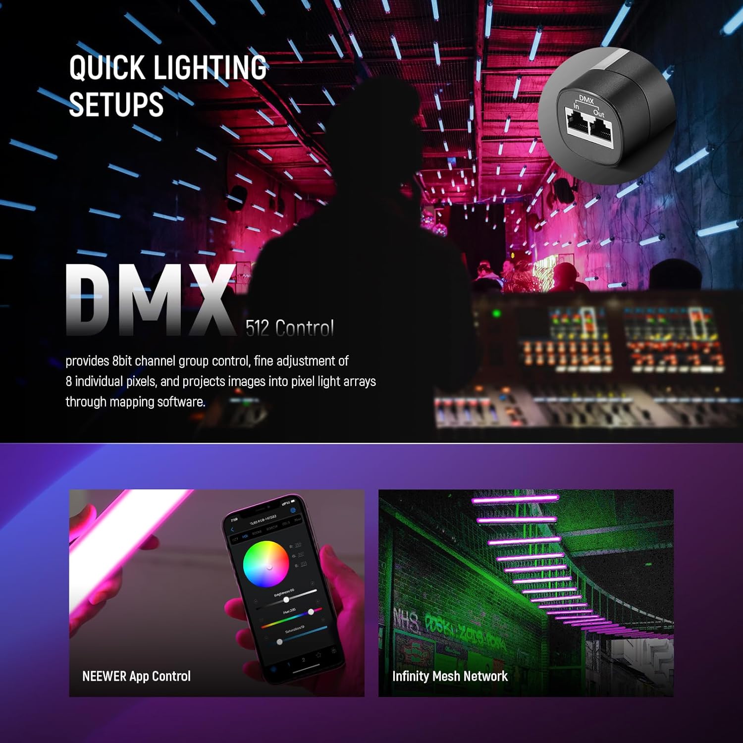 NEEWER TL60 RGB Tube Light, Fu - Photography Lighting App 评论和价格